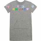 Girls Grey Logo Dress, 1, hi-res
