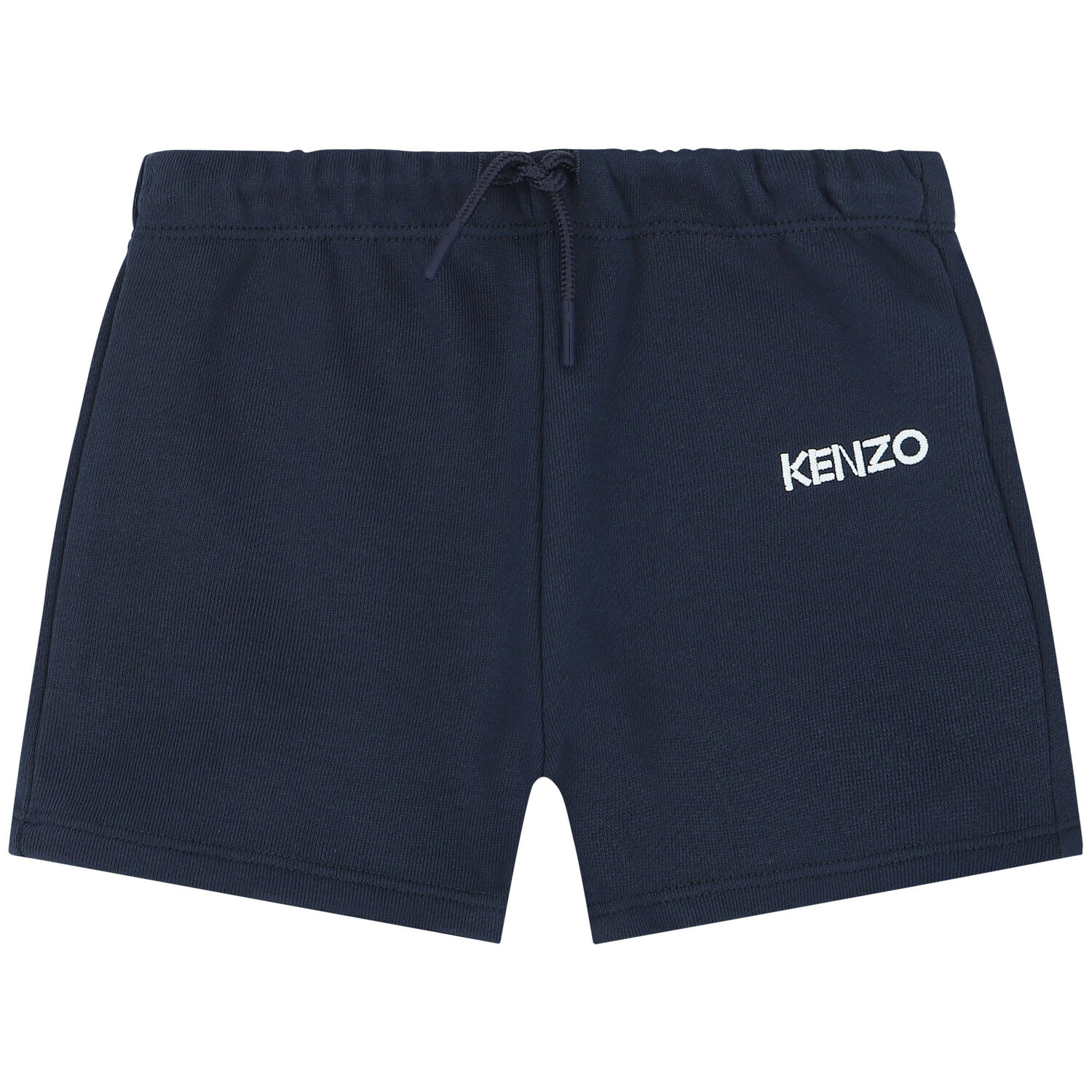 Younger Boys White & Navy Blue Logo Shorts Set, 1, hi-res image number null