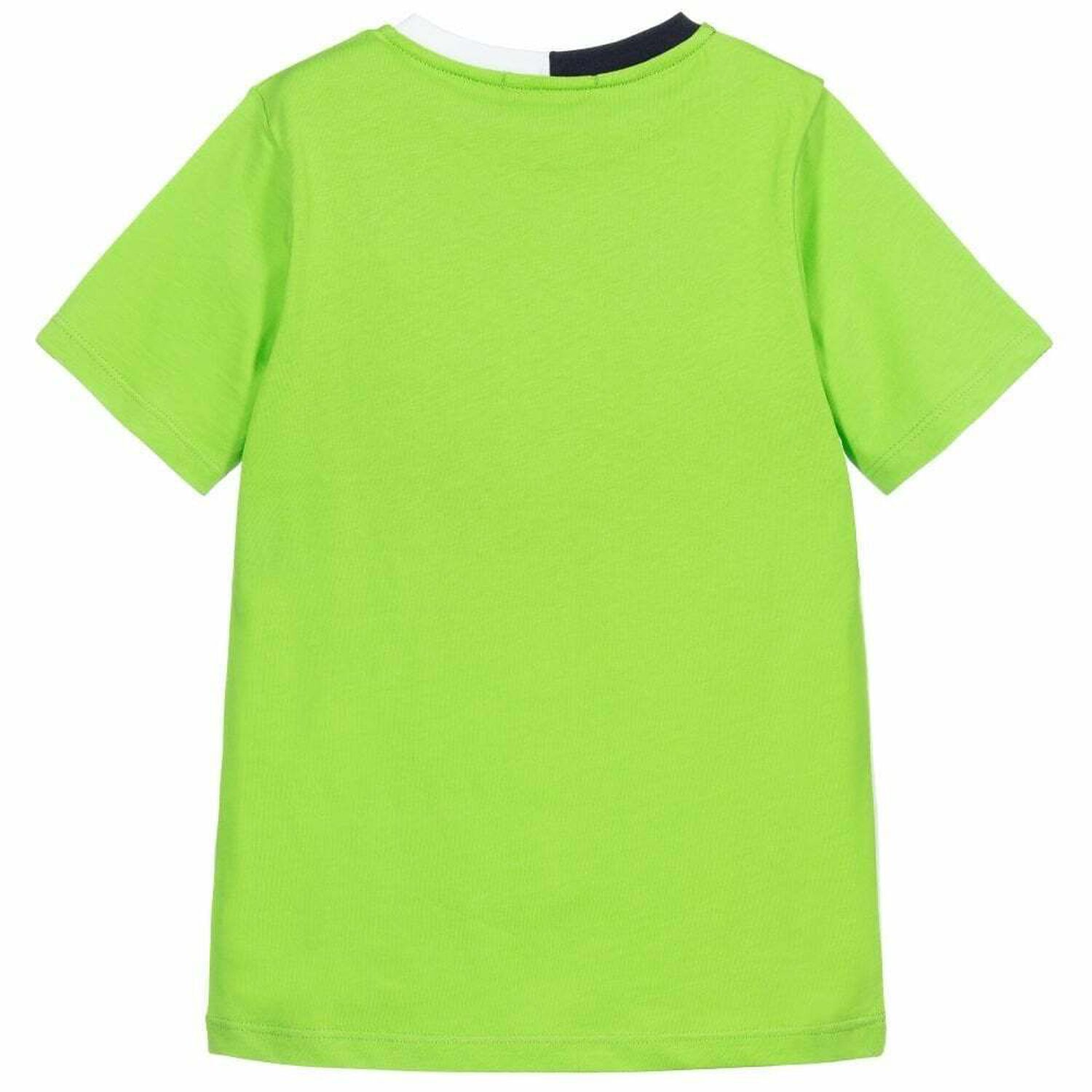 Boys Green & White Logo T-Shirt, 2, hi-res