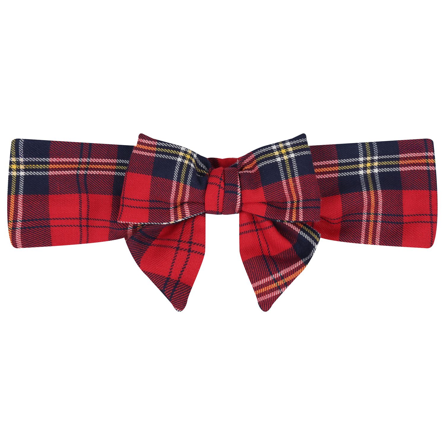 Baby Girls Red Bow Tartan Headband, 1, hi-res