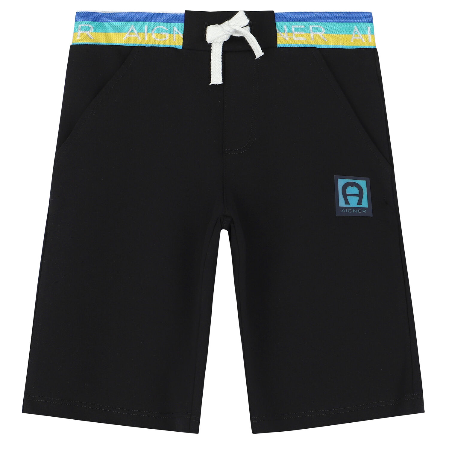 Boys Black Logo Shorts, 1, hi-res image number null