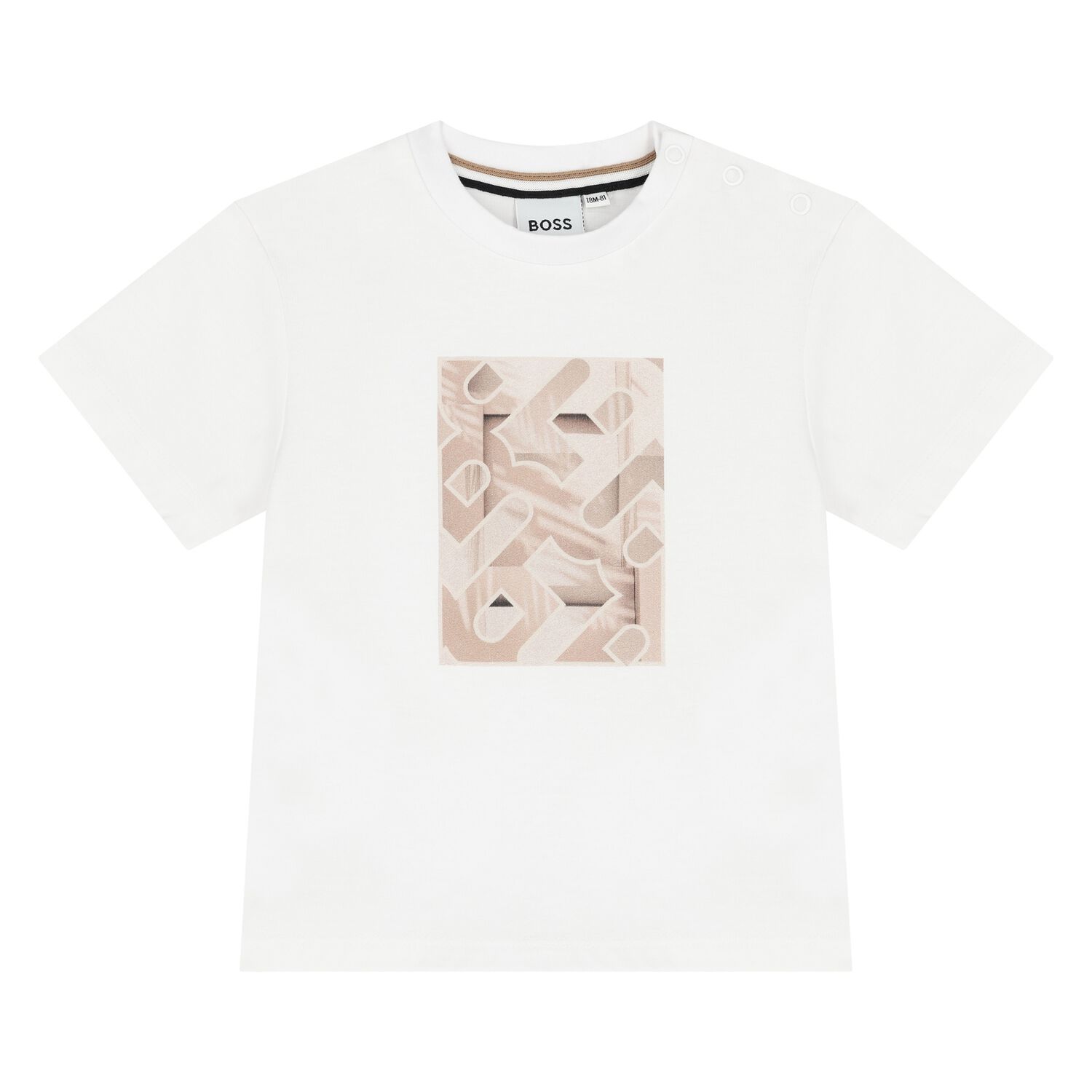 Younger Boys White Logo T-Shirt, 2, hi-res image number null