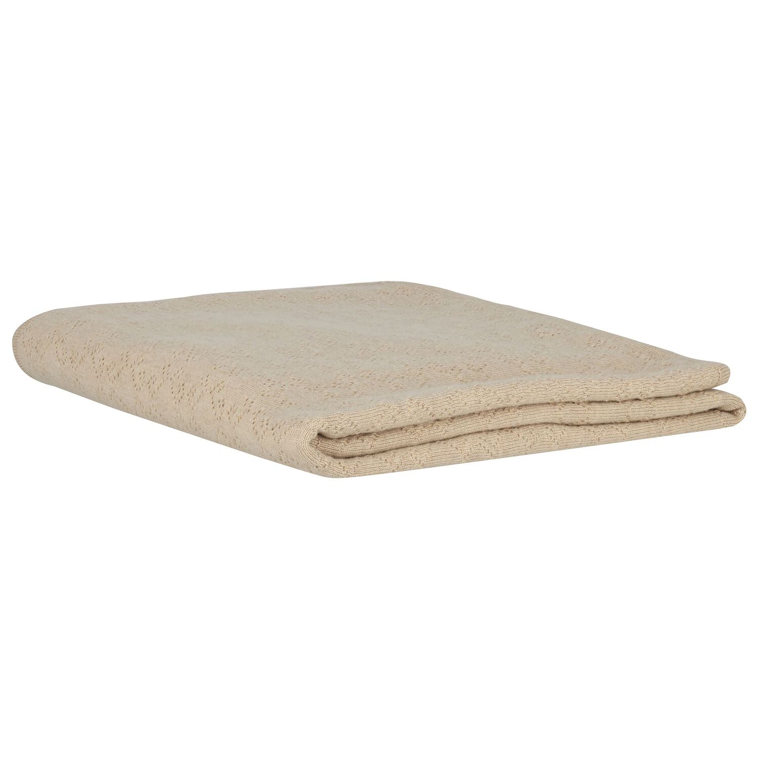 Beige & Ivory Logo Baby Blanket, 1, hi-res