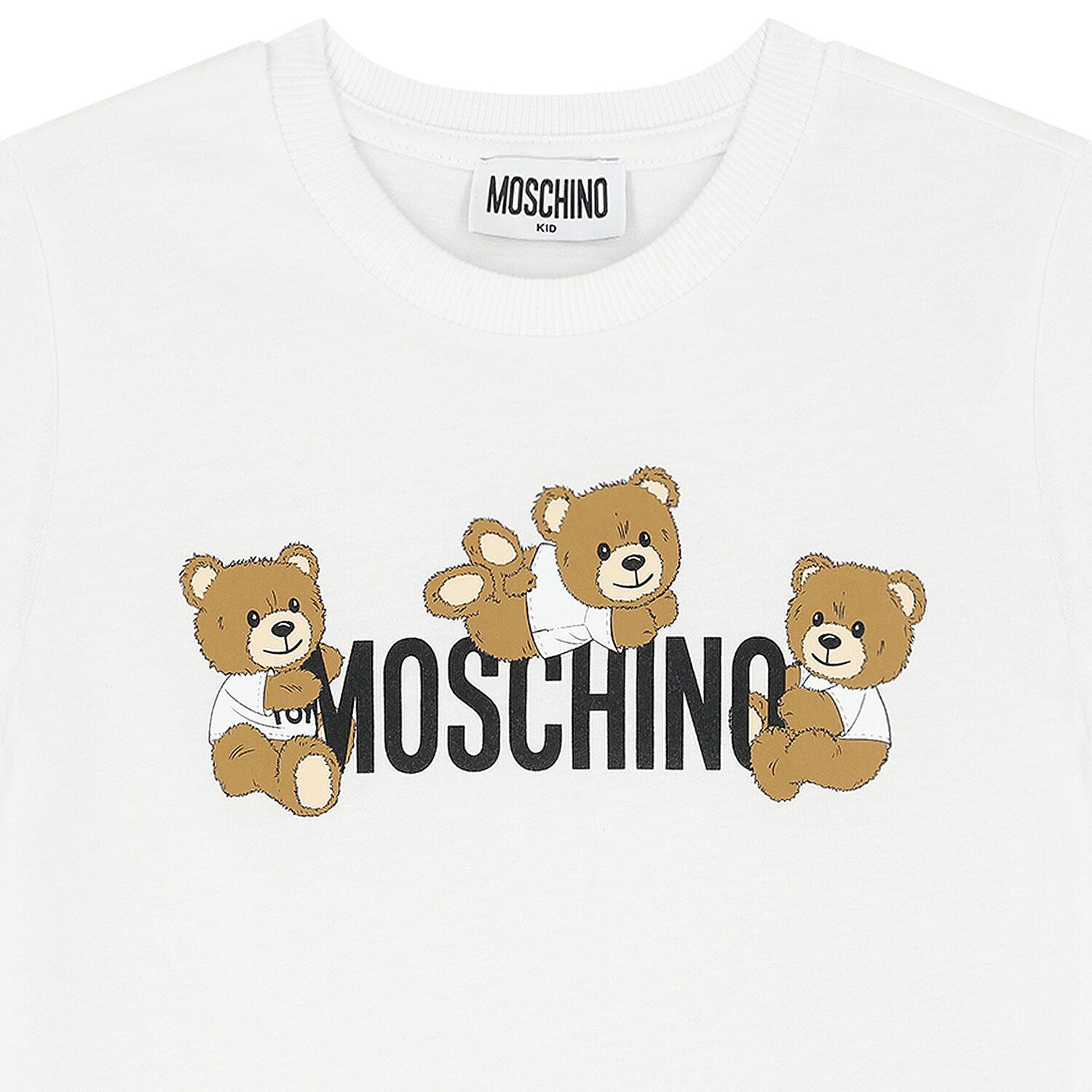 White Teddy Bear Logo T-Shirt, 1, hi-res image number null