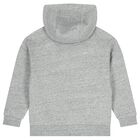 Boys Grey Logo Hooded Top, 1, hi-res