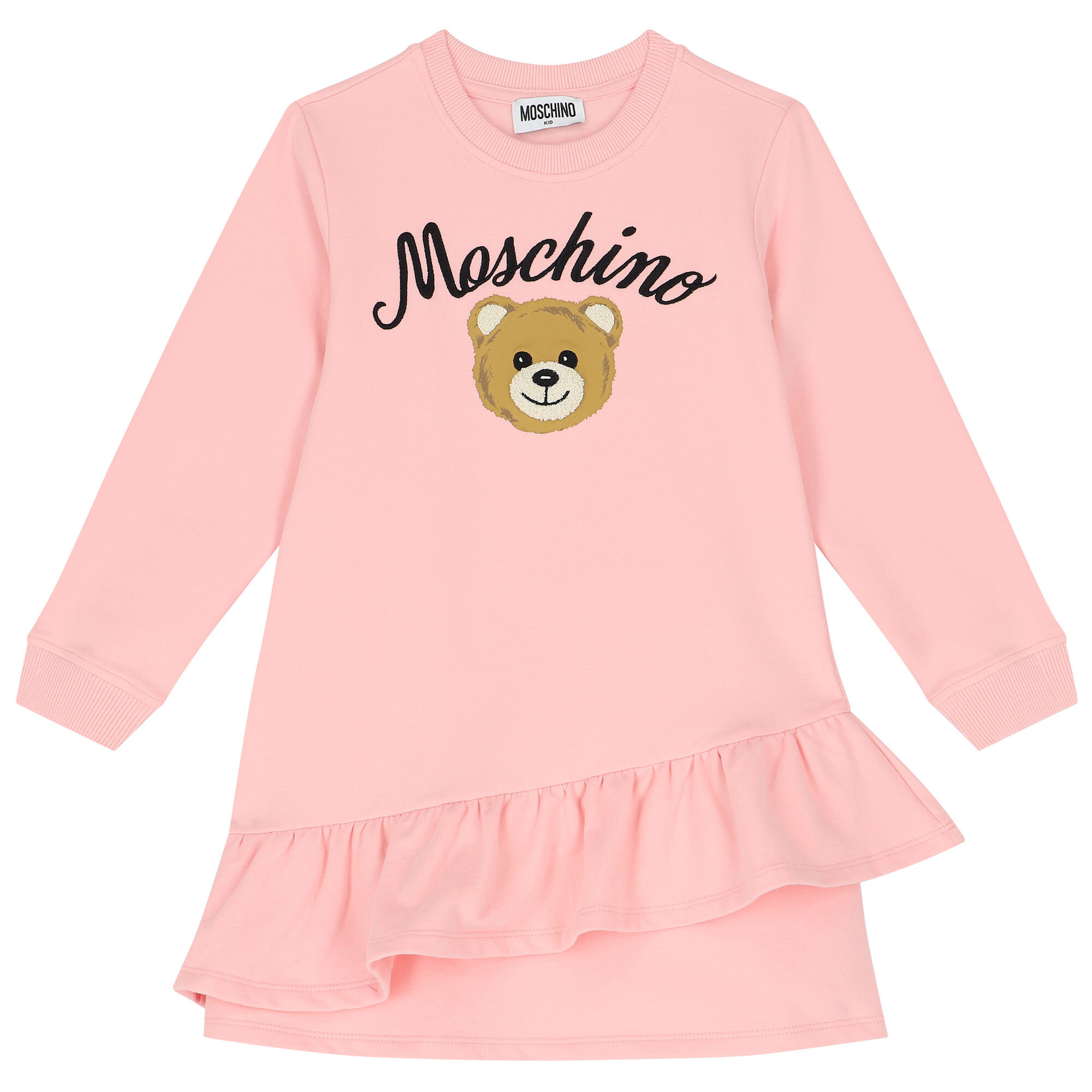 Moschino Girls Pink Teddy Bear Logo Dress Junior Couture UAE