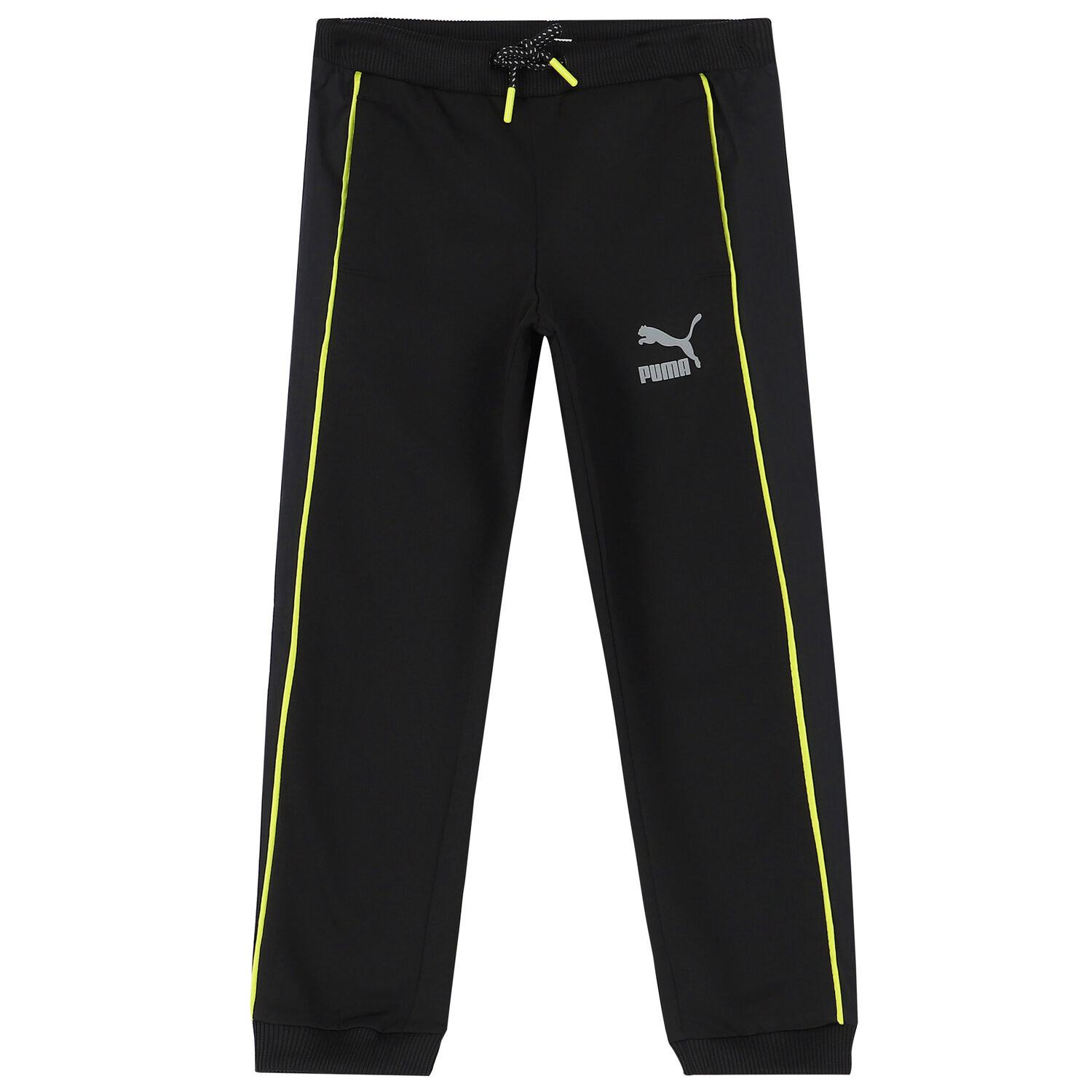 بنطلون رياضي بالشعار باللون الأسود للأولاد, 1, hi-res image number null