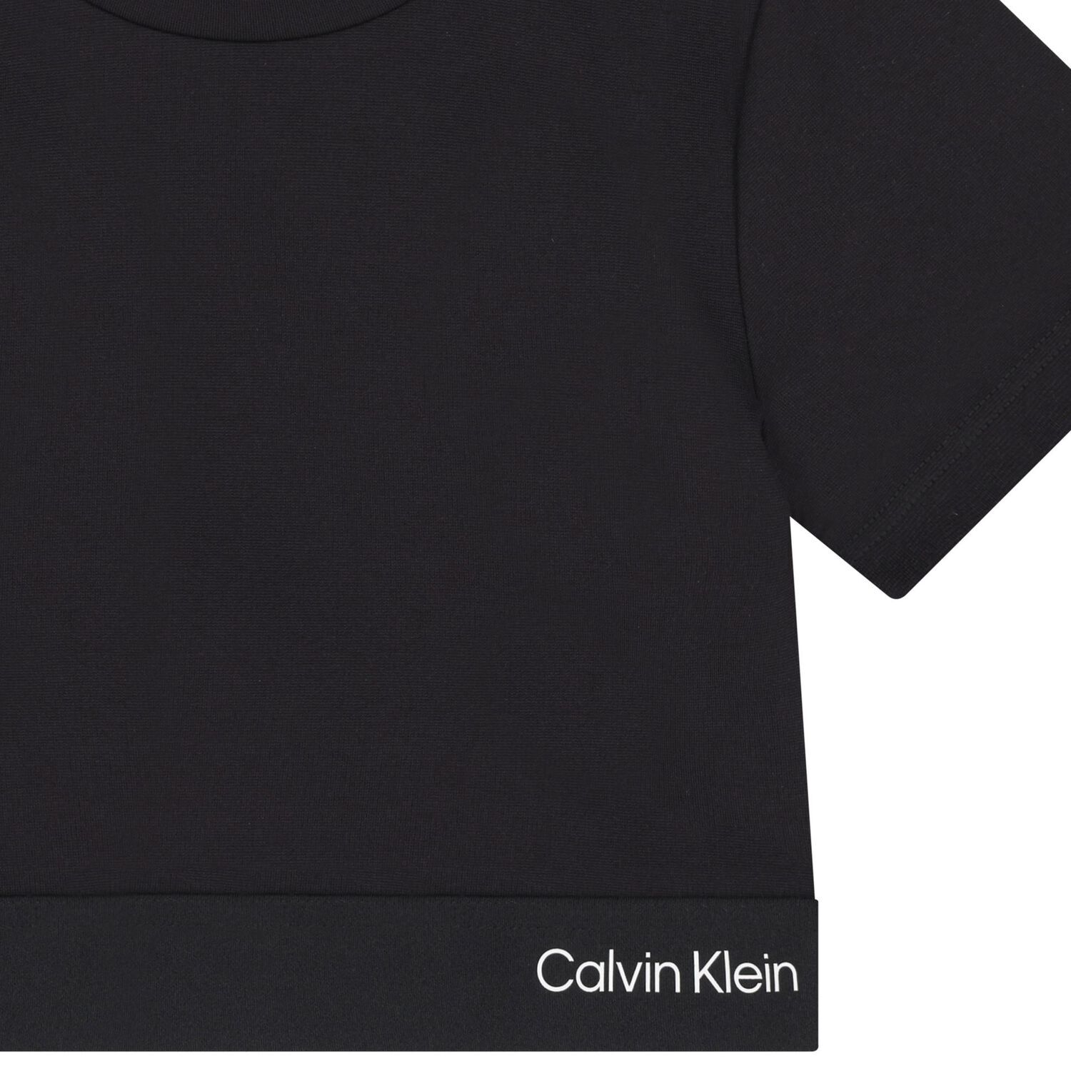 تي شيرت بناتي أسود بشعار, 1, hi-res image number null