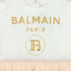 Baby Girls White & Pink Babygrow, 1, hi-res