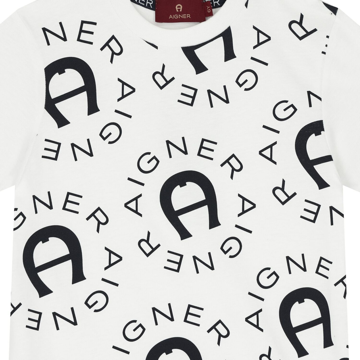 تيشيرت أولاد بالشعار باللون الأبيض والكحلي, 1, hi-res image number null