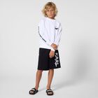 Boys Black Logo Shorts, 1, hi-res