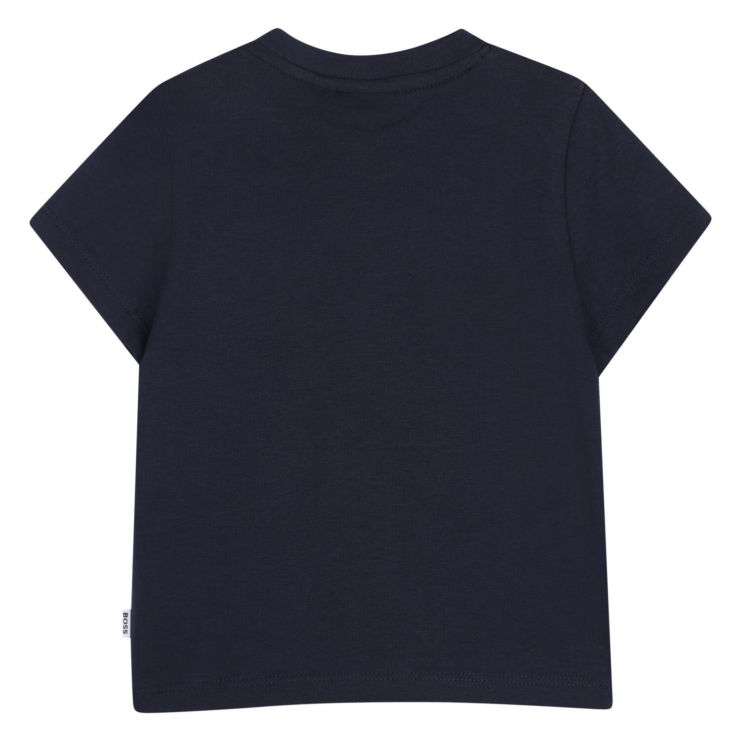 Younger Boys Navy Blue Logo T-Shirt, 2, hi-res