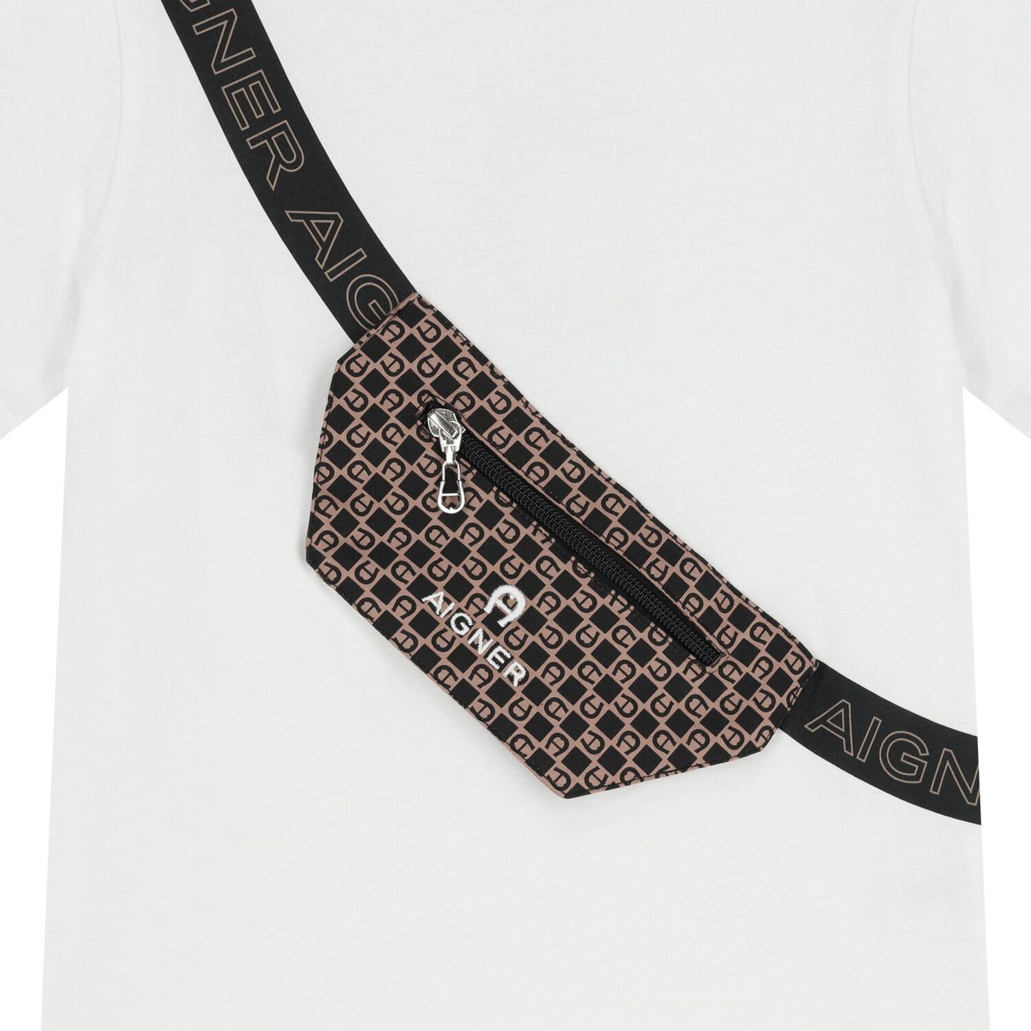 Boys White Logo Bag T-Shirt, 1, hi-res