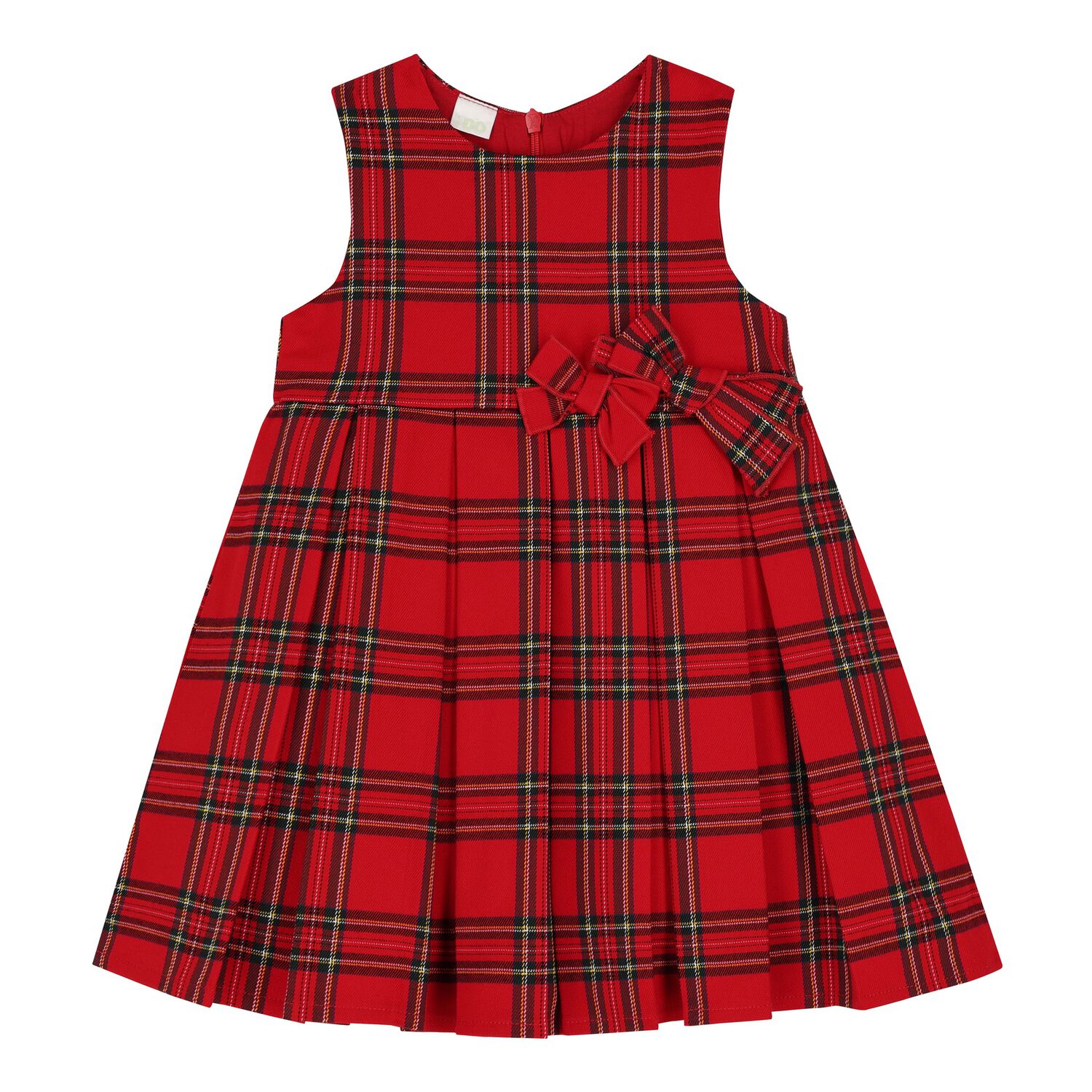Baby Girls Red Tartan Dress, 1, hi-res image number null