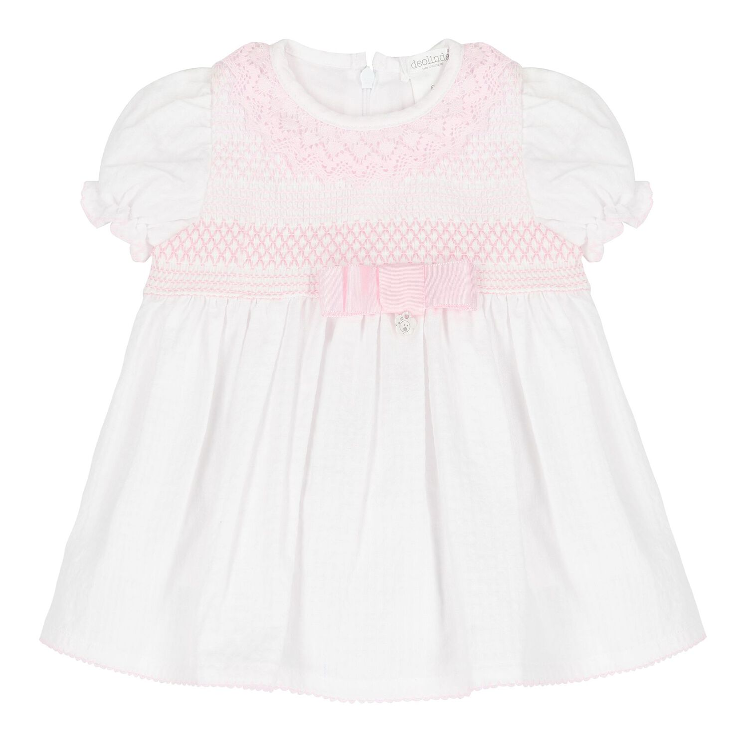 Baby Girls White & Pink Dress Set, 1, hi-res image number null