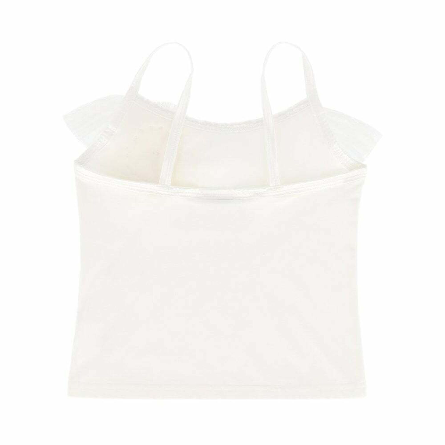 Girls White Sleeveless Top, 1, hi-res image number null