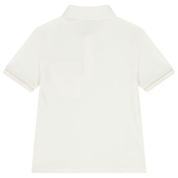 شيرت بولو للأولاد باللون العاجي