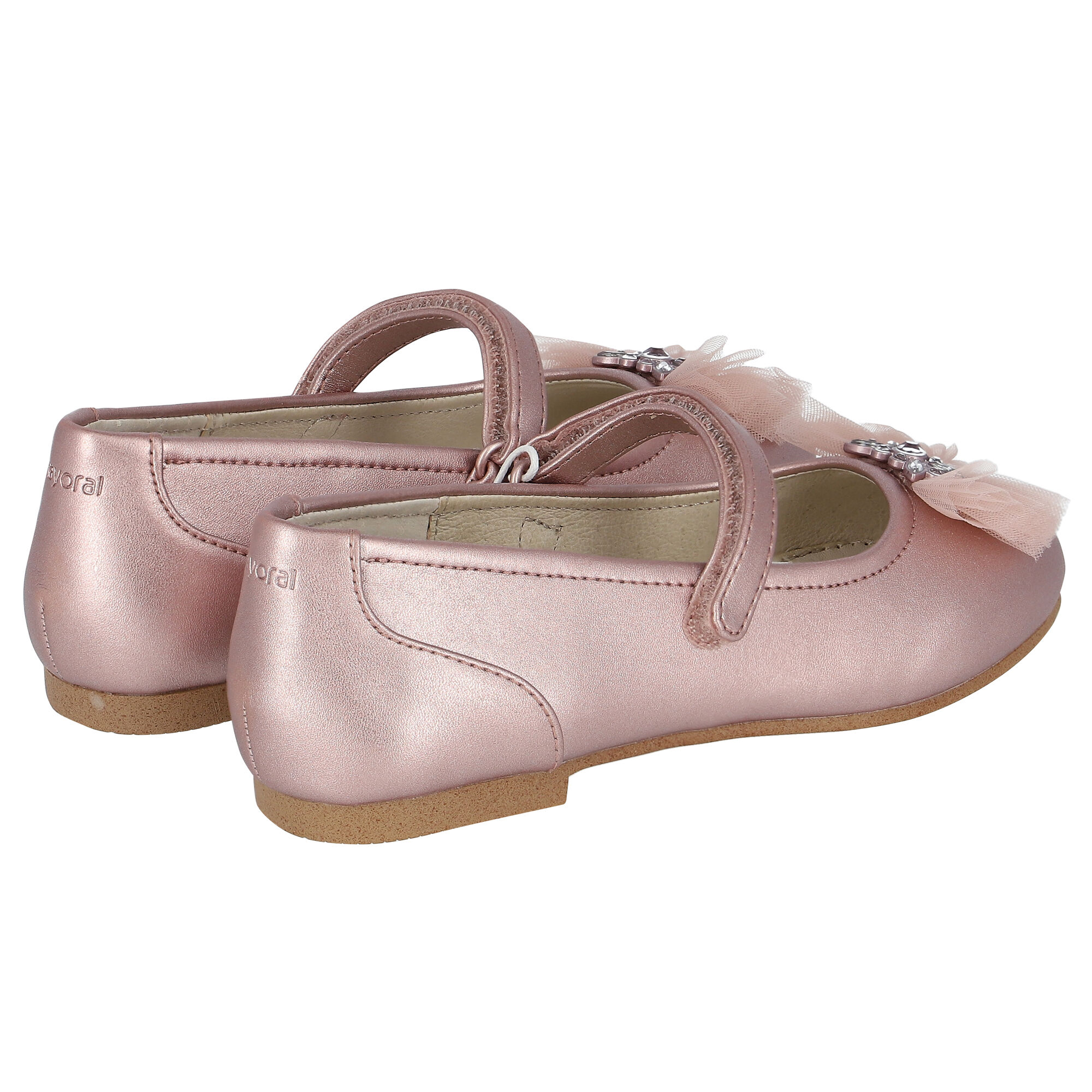 Mayoral Girls Pink Bow Ballerina Shoes Junior Couture UAE