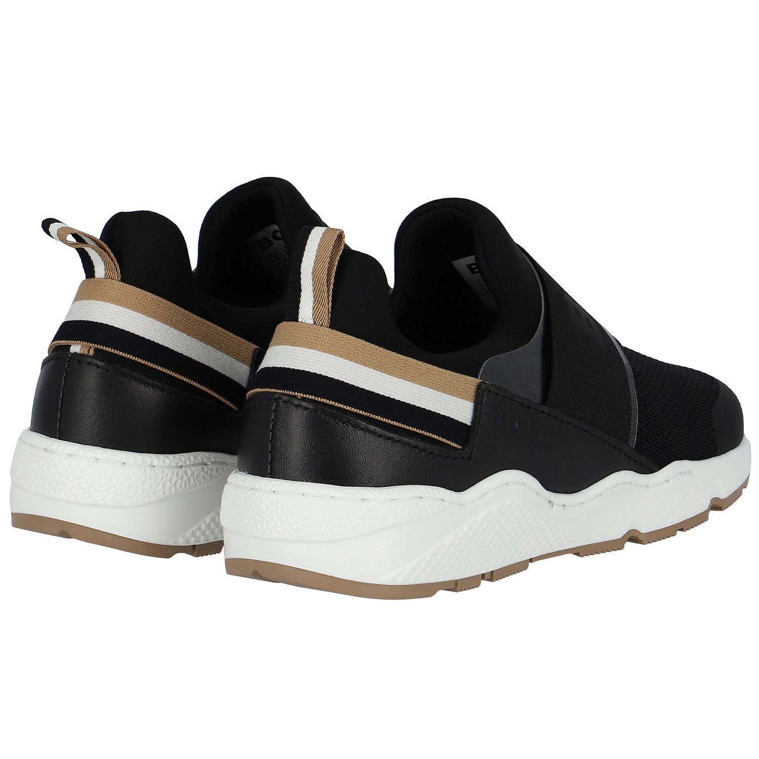 حذاء رياضى بالشعار باللون الأسود للاولاد, 1, hi-res image number null