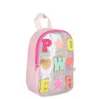 Girls Pink Patches Backpack, 1, hi-res