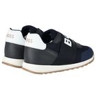 حذاء أولاد رياضى بالشعار باللون الكحلى, 2, hi-res