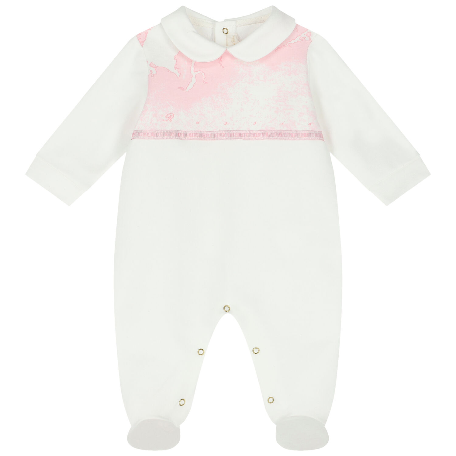 Baby Girls Ivory & Pink Geo Map Babygrow, 2, hi-res image number null