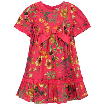 Girls Pink Floral Dress