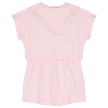 Girls Pink Logo Dress