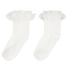 Baby Girls White Headband & Socks Set, 1, hi-res
