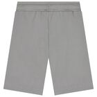Boys Grey Logo Shorts, 2, hi-res
