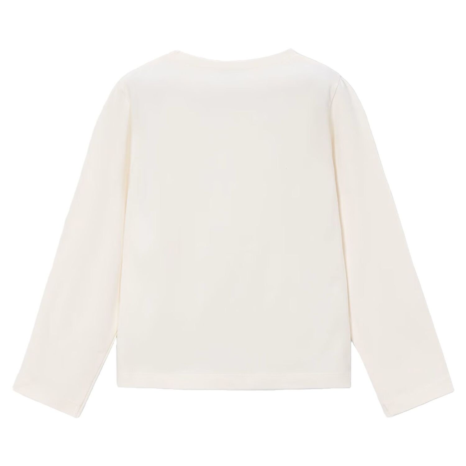 Girls Ivory Long Sleeve Top, 1, hi-res