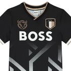 Boys Black Logo T-Shirt, 1, hi-res