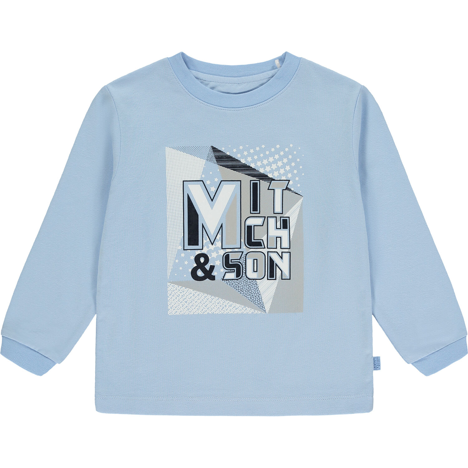 Mitch Son Boys Blue Logo Long Sleeve Top Junior Couture UAE