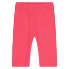 Younger Girls White & Pink Leggings Set, 1, hi-res