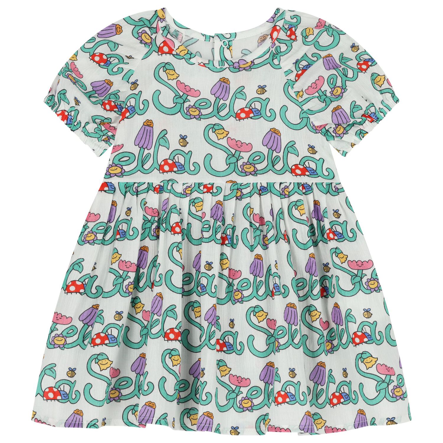 Younger Ivory & Green Logo Dress Set, 1, hi-res
