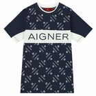 Boys Navy Logo T-Shirt, 1, hi-res