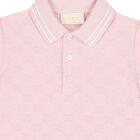 Younger Girls Pink GG logo Polo Shirt, 1, hi-res