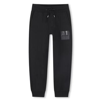 Boys Black Logo Joggers