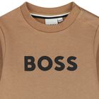 سويت شيرت بشعار بيج للأولاد الصغار, 1, hi-res