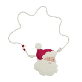 Girls White & Red Santa Bag ( 22CM )