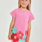 فستان للبنات مزين بالزهور باللون الوردي, 1, hi-res