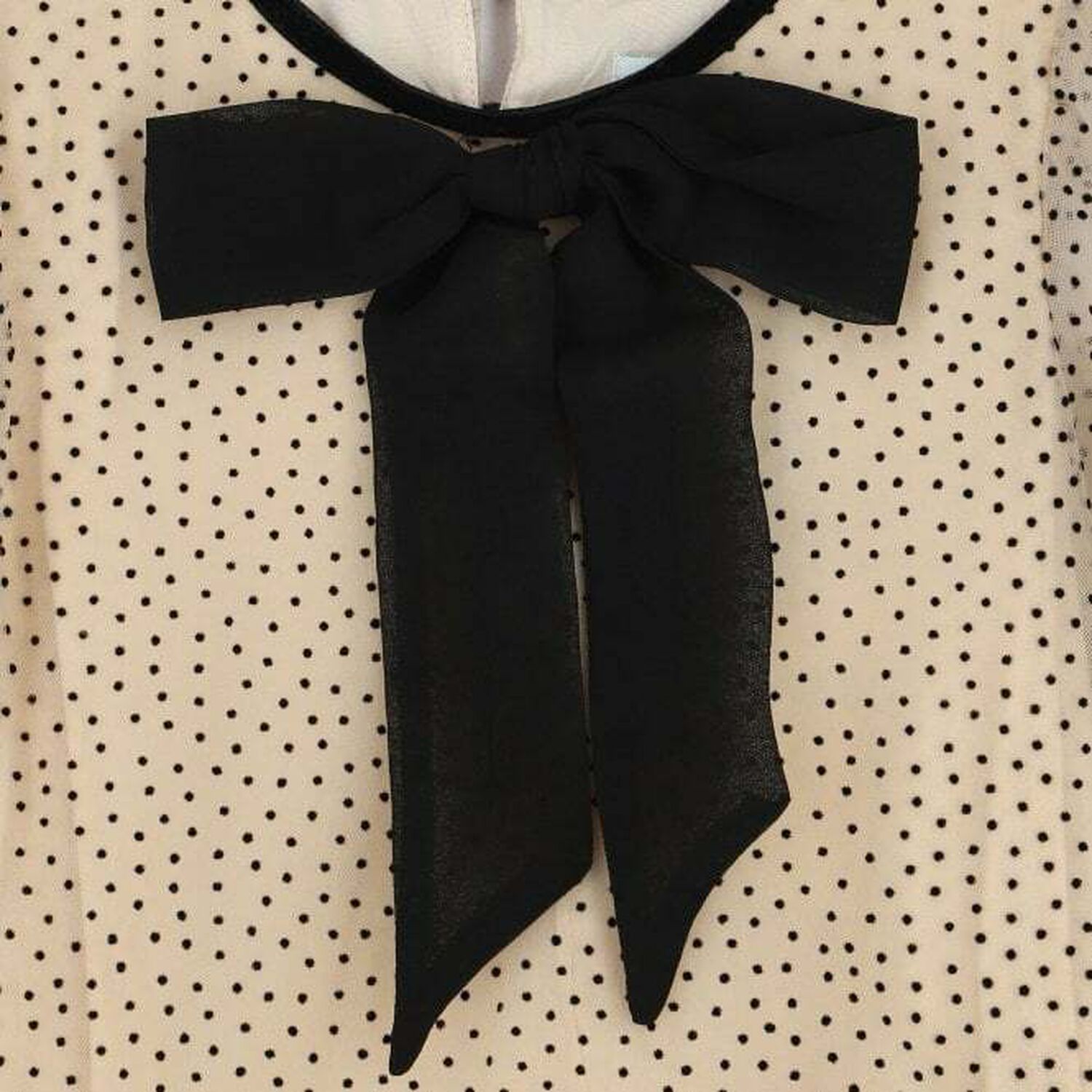 Girls Beige & Black Spotted Dress, 1, hi-res image number null