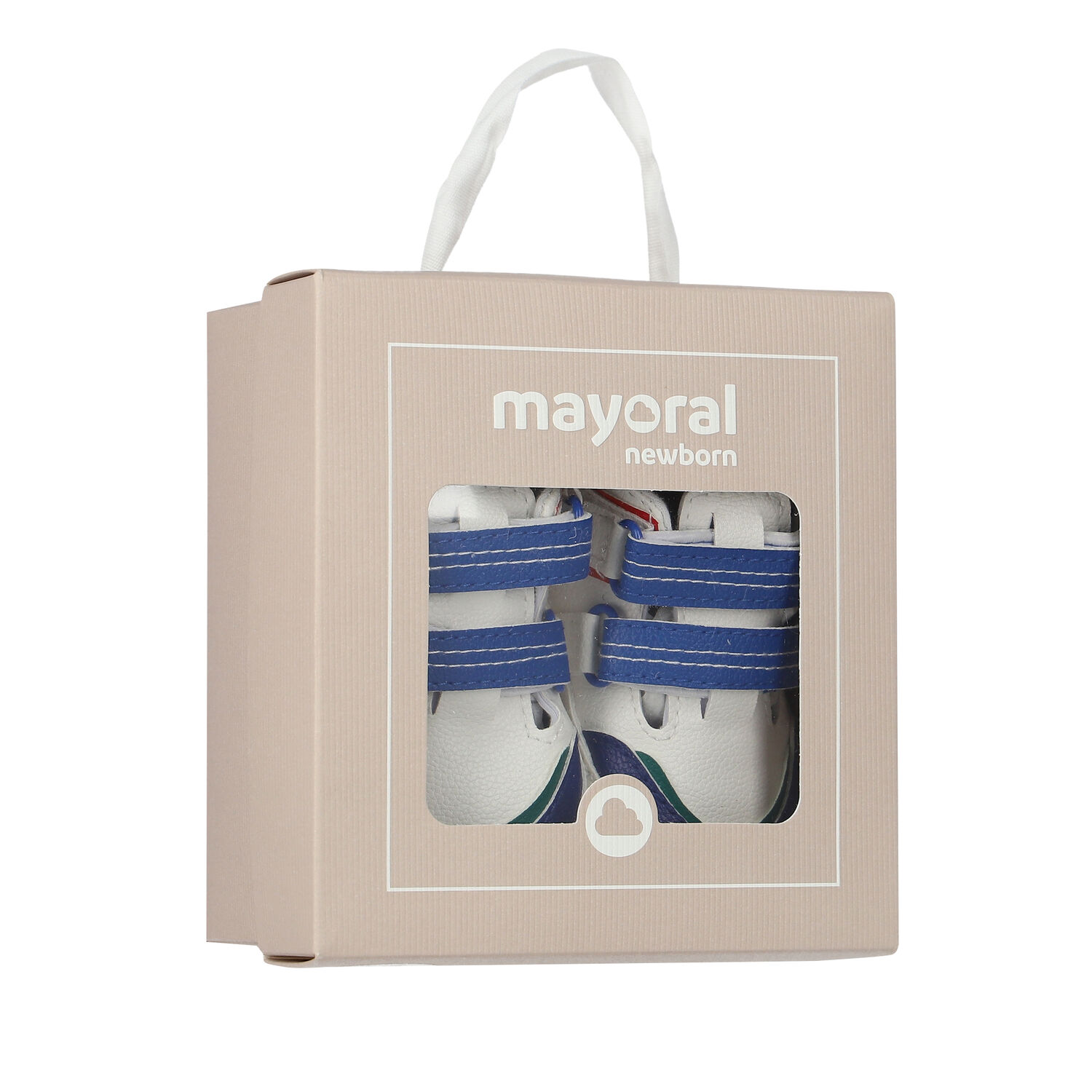 حذاء رياضي بالشعار باللون الأبيض للأولاد, 1, hi-res image number null