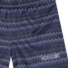 Boys Navy Blue Zig Zag Logo Swim Shorts, 1, hi-res