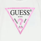 سويت شيرت بالشعار باللون الأبيض للبنات, 1, hi-res