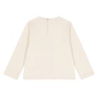 Younger Girls Ivory & Navy Blue Cat 3 Piece Tracksuit, 1, hi-res