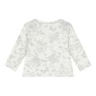 Grey & White Toile De Jouy Cotton Baby Pyjamas, 2, hi-res