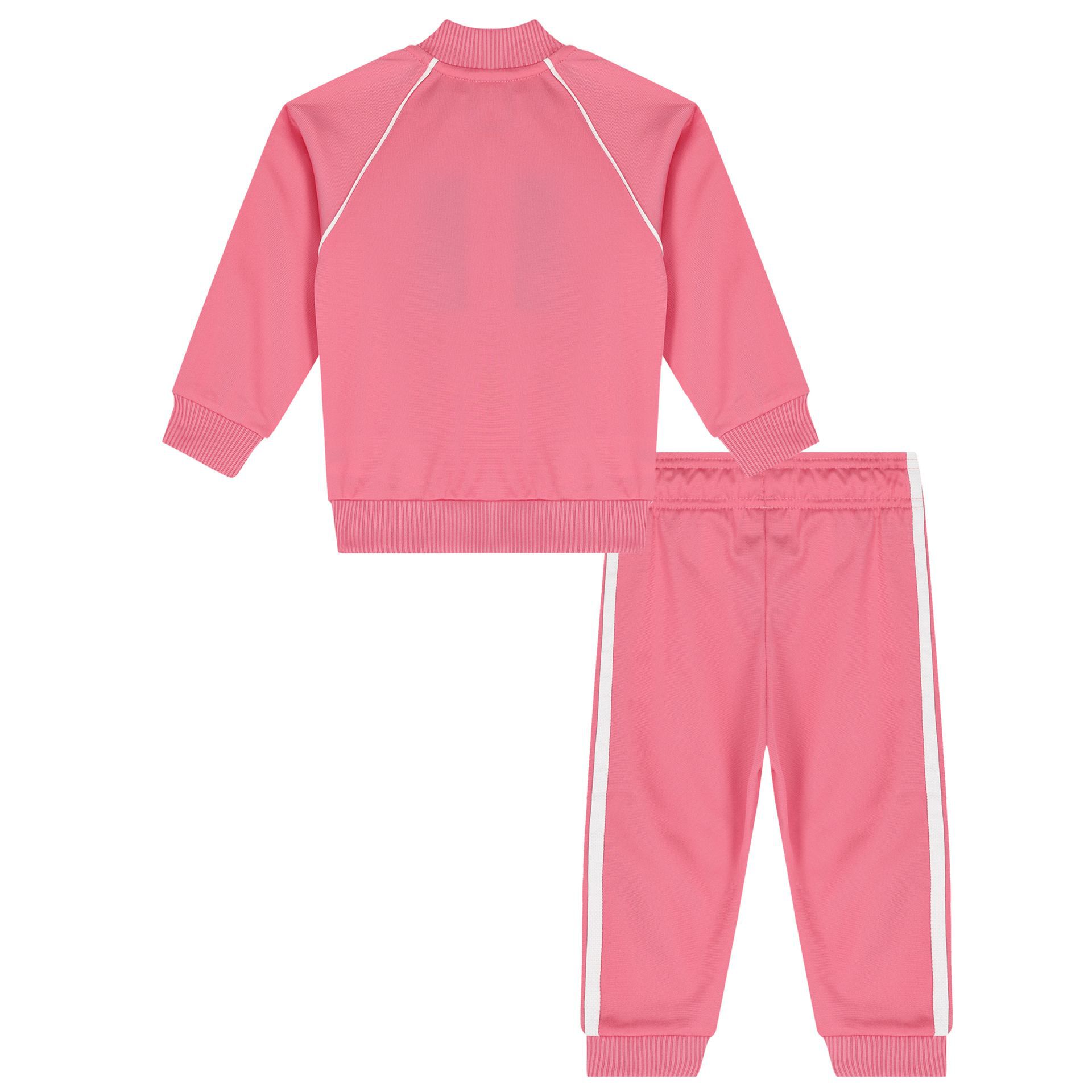 Adidas Kids Baby Girls Pink Logo Tracksuit Junior Couture UAE