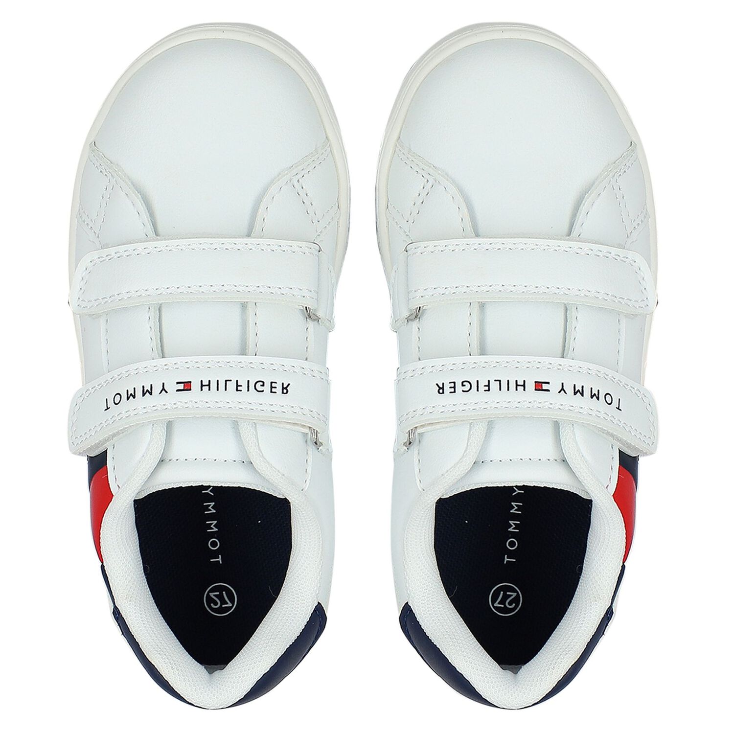 Boys White Logo Trainers, 1, hi-res