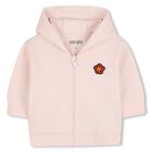 Younger Girls Pink & Ivory Boke Flower Tracksuit Set, 1, hi-res